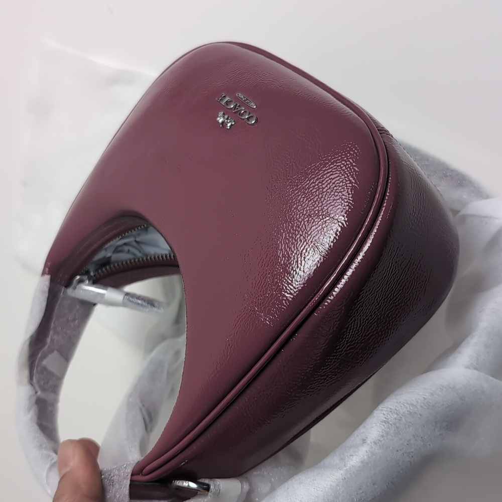 NWT Coach CW036 Carmen Mini Crossbody Bag Novelty Leather/Silver/Pink-Firm Price